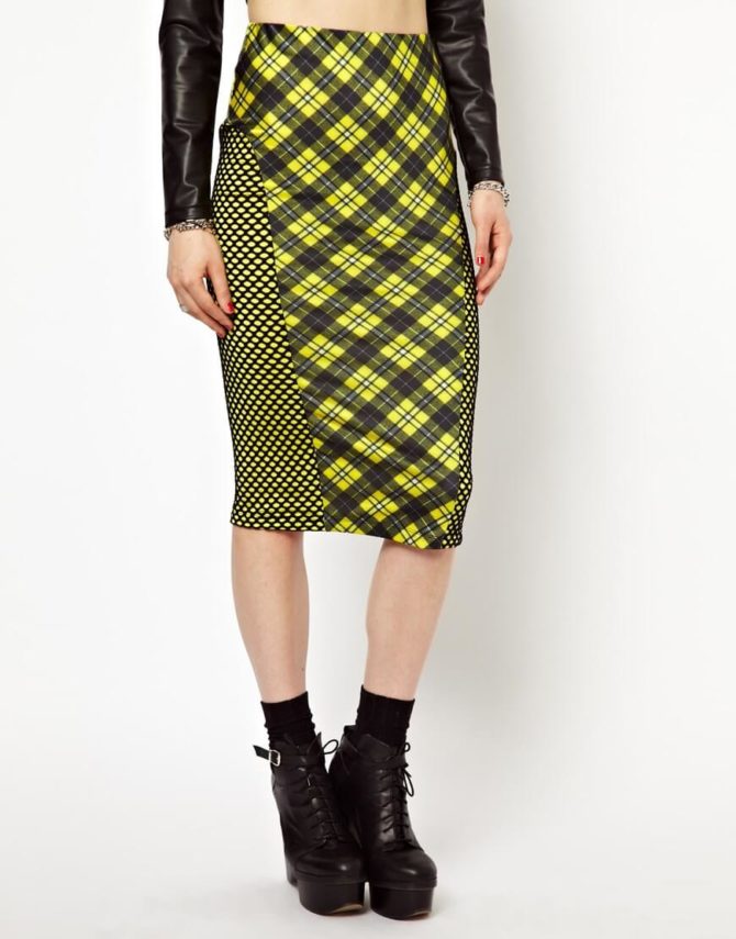 Модные фасоны юбок в клетку 2022-2021