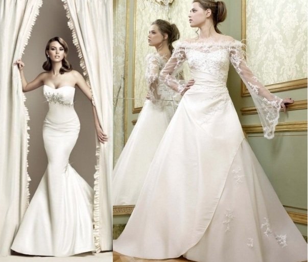 свадебное платье в стиле ампир на фото