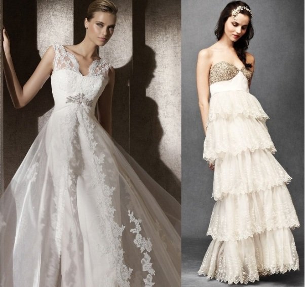 свадебное платье в стиле ампир