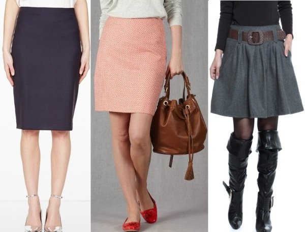 на фото шерстяные юбки-карандаш