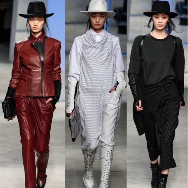 выбор шляпы к пальто на фото