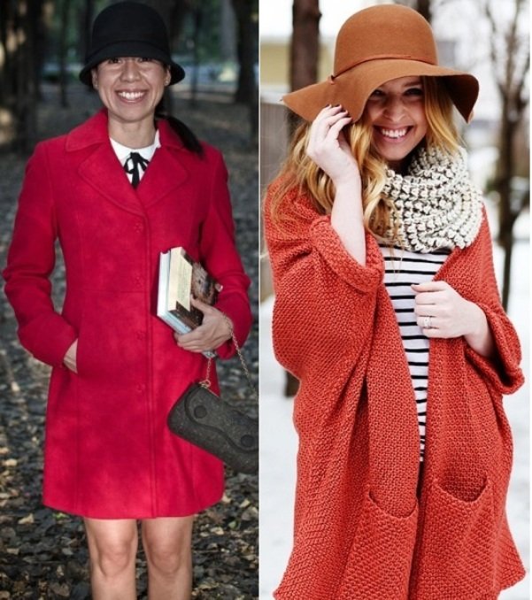 на фото шляпки к пальто