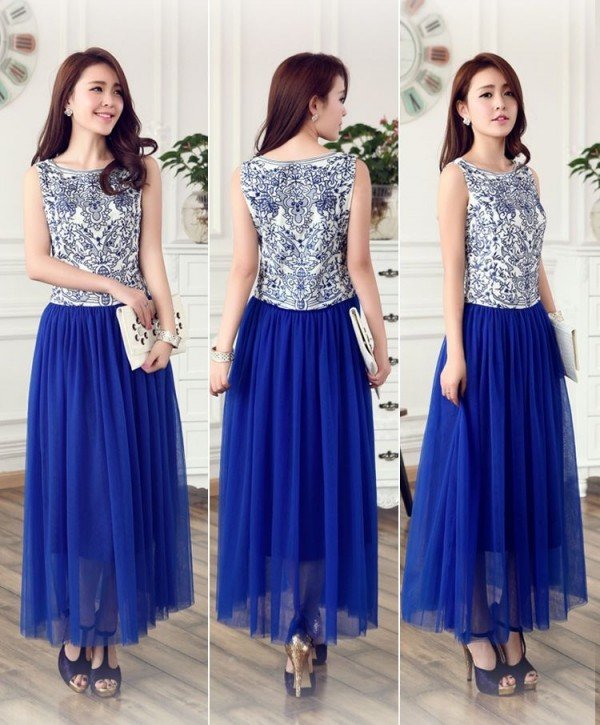 на фото платье в китайском стиле