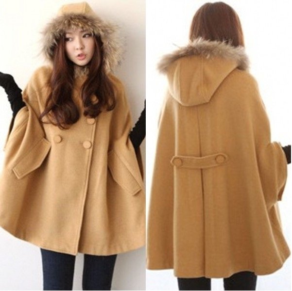 пальто накидка кейп на фото