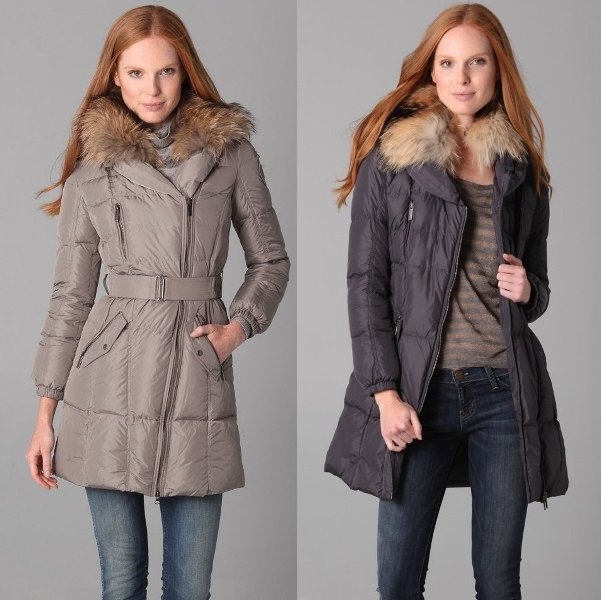 стильные женские пуховики на фото