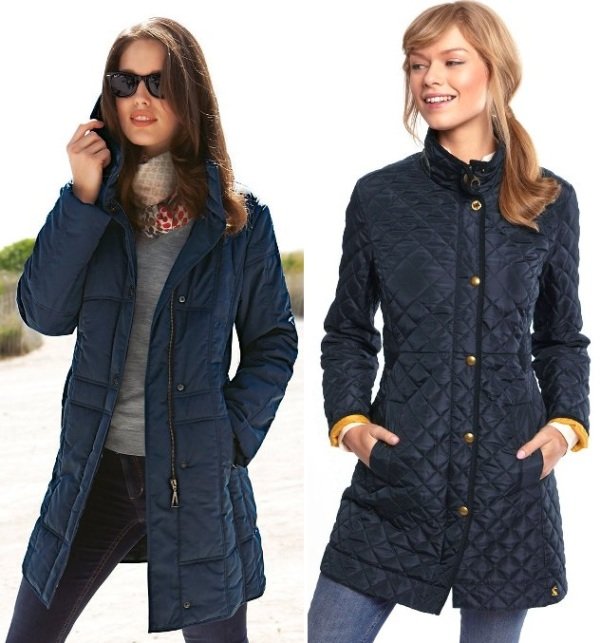 зимнее стеганое пальто на фото