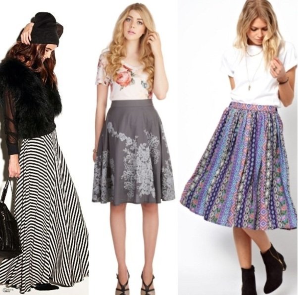 фото модных юбок на осень 2014