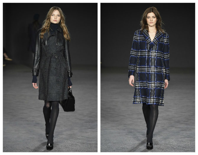 Модное пальто в клетку 2022-2021