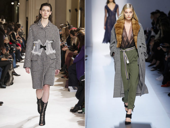 Модное пальто в клетку 2022-2021