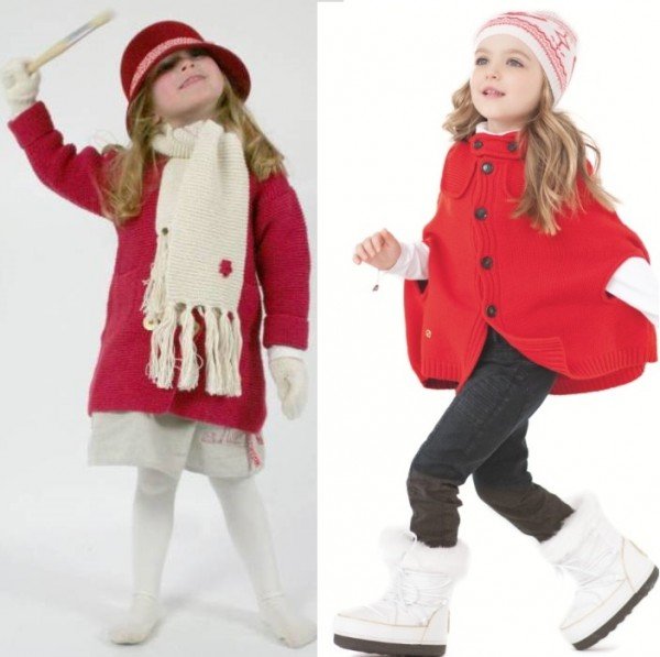 детские вязаные пальто на фото