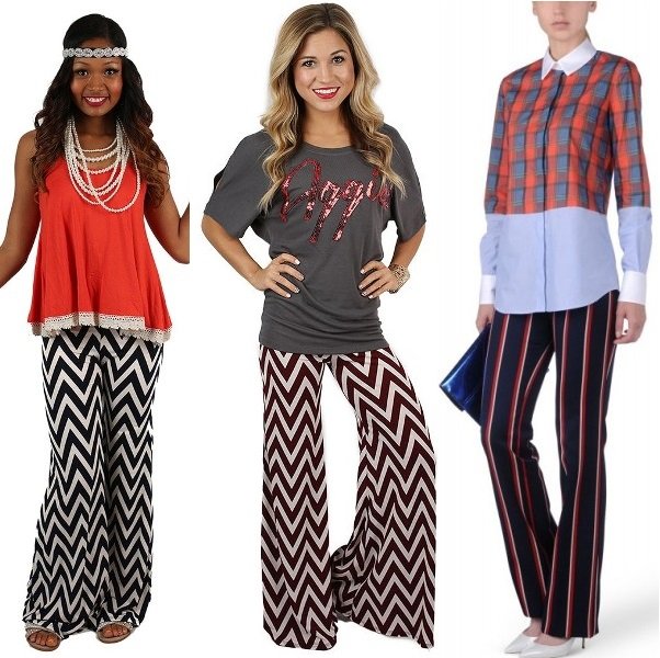 полосатые брюки на фото