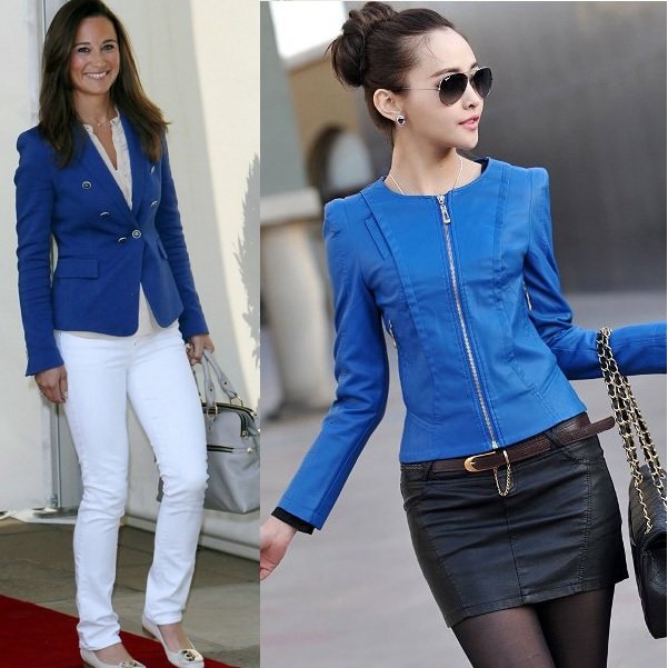 синий цвет в одежде на фото