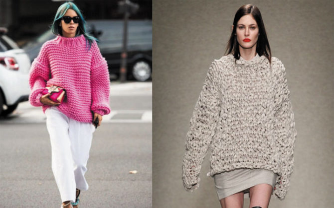 Модные вязаные и трикотажные свитера на зиму 2022-2021 года