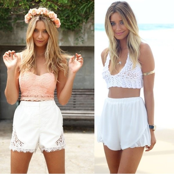 высокие шорты на фото