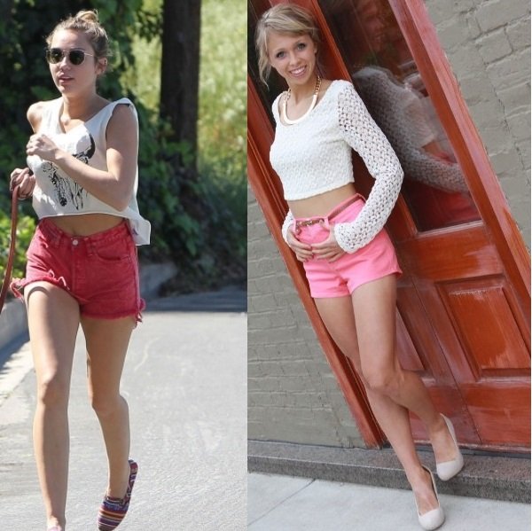 на фото шорты с высокой талией