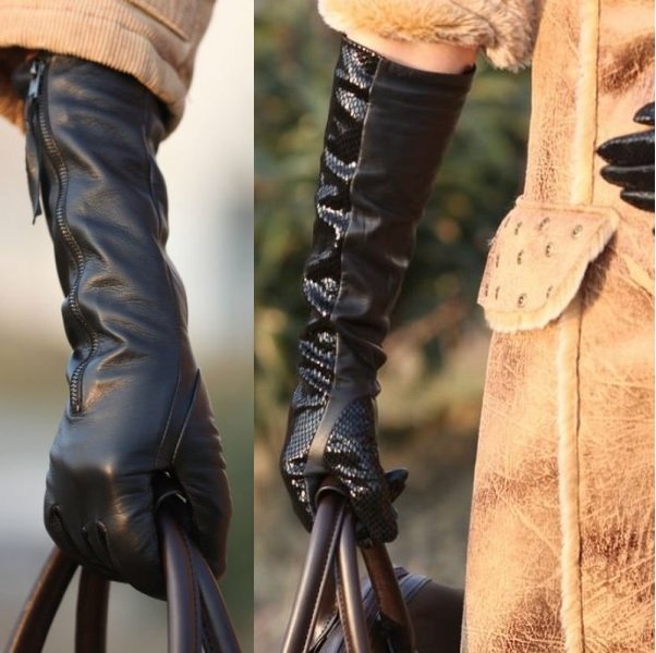 модные женские перчатки на фото