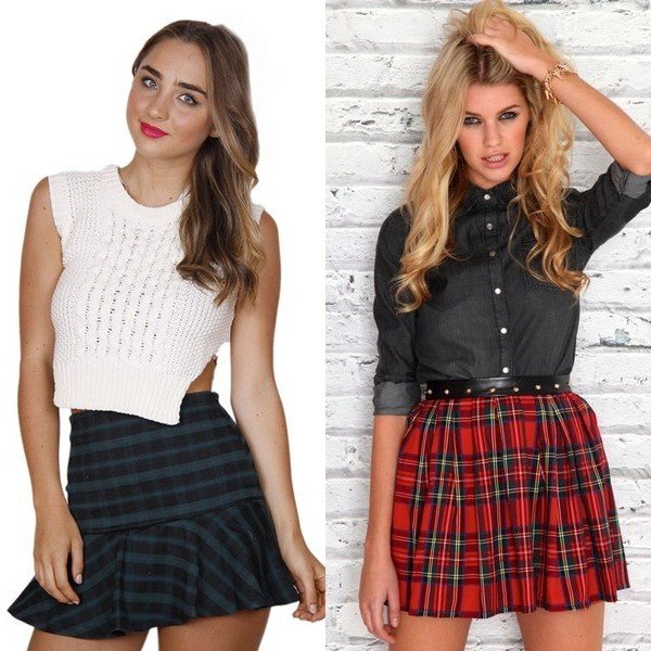 юбка шотландка на фото