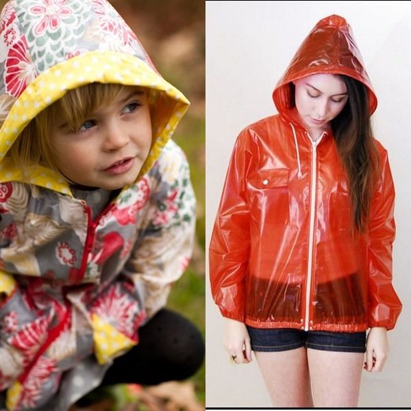 На фото плащи от дождя для девочек