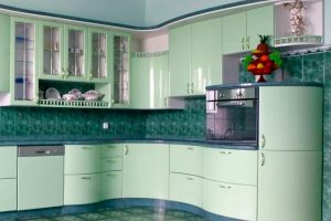 Кухни с гнутыми фасадами: все за и против