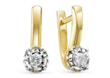Золотые серьги с бриллиантом: отличный подарок для любимой