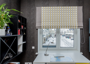 Римские шторы с кантом: создание элегантного интерьера с помощью Салона по пошиву штор 'Амели